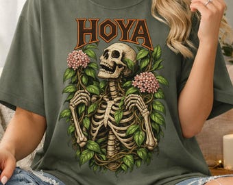 Hoya Skeleton Tee, Hoya T-shirt, Plant Lover Shirt, Gardening Tee