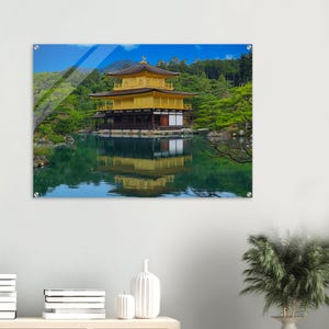 Kinkaku-ji Temple Acrylic Print – Kyoto Japan Golden Pavilion Photography Wall Art