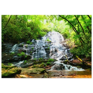 Horse Trough Falls Aluminum Print – Scenic Waterfall Landscape Photography Wall Art