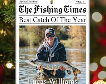 Custom Fishing Photo Block: Best Catch Of The Year, Gift For Him, Boyfriend, Husband, Fisher Gifts