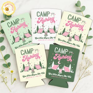 Custom Camp Bachelorette Can Cooler, Last Trail Before The Veil Can Cooler, Mountain Themed Camping Party Favor, Bridal Shower Gifts