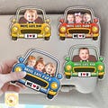 Personalized Kids Photo Car Visor Clip, Drive Safe Daddy Visor Clip, Custom Baby Face Gift For Dad, New Grandpa Gift