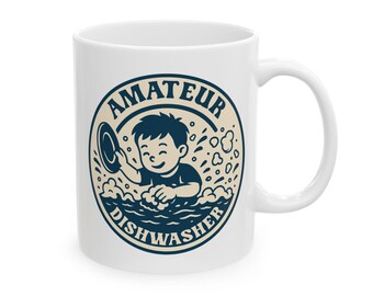 Amateur Dishwasher Mug - Retro Kitchen Helper Gift