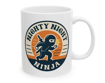 Nighty Night Ninja Mug – Retro Kids Humor Coffee Cup