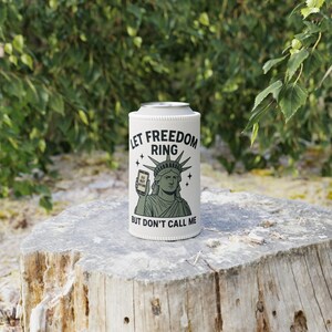 Patriotic Stubby Cooler - &quot;Freedom Ring&quot; - Perfect for 4th of July, BBQs, and Picnics, Gifts for Beer Lovers, Collectors,
