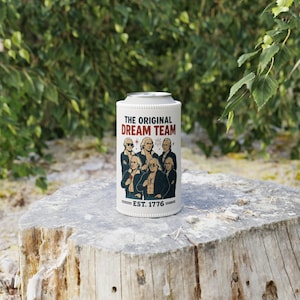 Patriotic Stubby Cooler - &quot;Original Dream Team&quot; - Perfect for 4th of July, BBQs, and Picnics, Gifts for Beer Lovers, Collectors,