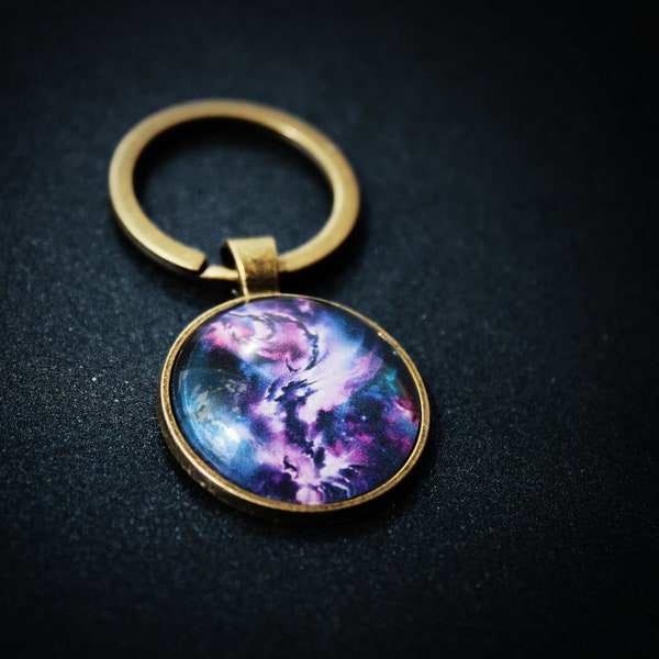 Purple Orion Nebula Keychain | Universe Keychain | Nebula jewelry | Space Jewelry | Galaxy Jewelry | Galaxy Keychain