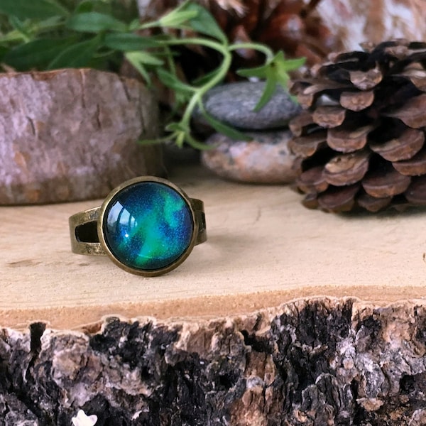 Northern Lights Ring | Aurora Borealis Rings | Northern Lights Jewelry | Galaxy Jewelry