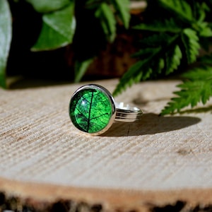 Leaf Ring | Green Leaf Ring | Green Leaf Jewelry | Adjustable Ring | Green Ring | Leaf Jewelry | Romantic Gift