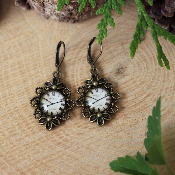 Clock Earrings Etsy