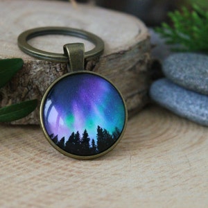 Northern Lights Keychain | Northern Lights Gift | Aurora Borealis Keychain | Personalized Gift