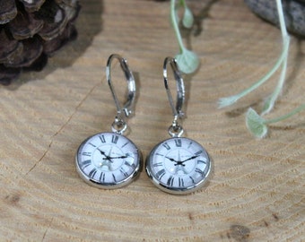 Retro Watch Earrings | Vintage Clock Dangle Earrings | Clock Dial Jewelry | Personalized Jewelry | Not a Working Clock!