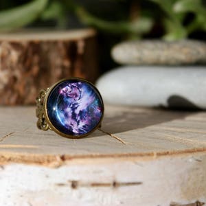 Purple Orion Nebula Ring | Universe Ring | Nebula jewelry | Antique Bronze Ring | Space Jewelry | Galaxy Jewelry | Galaxy Ring