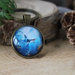 Porte-clés requin | Porte-clés océan | Porte-clés animaux océaniques | Cadeau amoureux de la mer