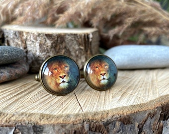 Leo Cufflinks | Animal Cufflinks | Gift For Men | Wedding Cuff Links | Personalized Cufflinks