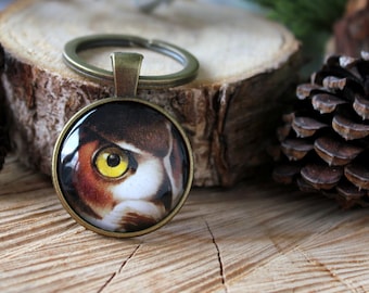 Owl Keychain | Owl Keyring | Bird Keychain | Owl gift | Owl Jewelry | Gift For Men | Personalized Gift