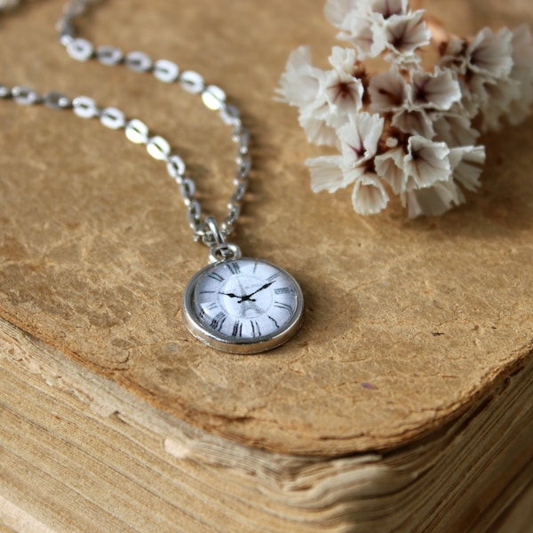 Clock Necklace Etsy