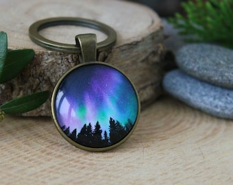 Northern Lights Keychain | Northern Lights Gift | Aurora Borealis Keychain | Personalized Gift