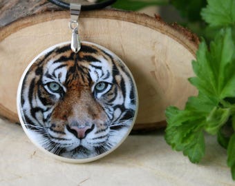 Tiger Pendant | Animal Theme Necklace | Big Cat Pendant | Spirit Animal Pendant | Personalized Jewelry