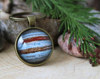 Jupiter Sleutelhanger | Galaxy Sleutelhanger | Ruimte Sieraden | Universe Sleutelhanger | Gepersonaliseerd cadeau
