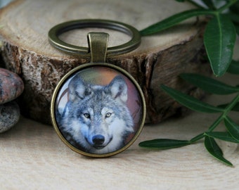 Wolf Keychain | Wolf Key Ring | Animal Keychain | Wolf Lovers Gift | Personalized Gift