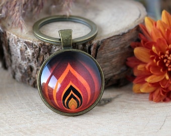 Levels of Flame Keychain | Fire and Flames Jewelry | Symbolic Jewelry | Personalized Gift