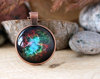 Crab Nebula Necklace | Crab Nebula Pendant | Galaxy Jewelry | Space Jewelry | Universe Jewelry | Personalized Gift