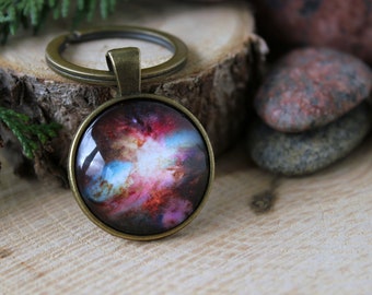 Nebula Keychain | Galaxy Keychain | Universe Keychain | Space Jewelry | Personalized Gift