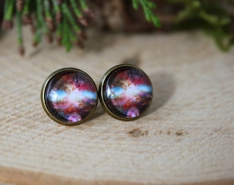 Pendientes De la galaxia / Pendientes de la nebulosa / Joyería de la galaxia / Joyería espacial / pendientes de nebulosa / pendientes de perno