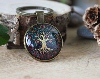 Tree Of Life Keychain | Antique Bronze Keychain | Tree Of Life Key Ring