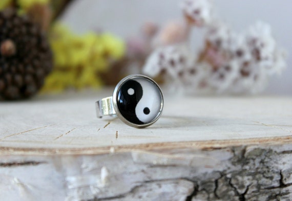 Bague yin yang sale