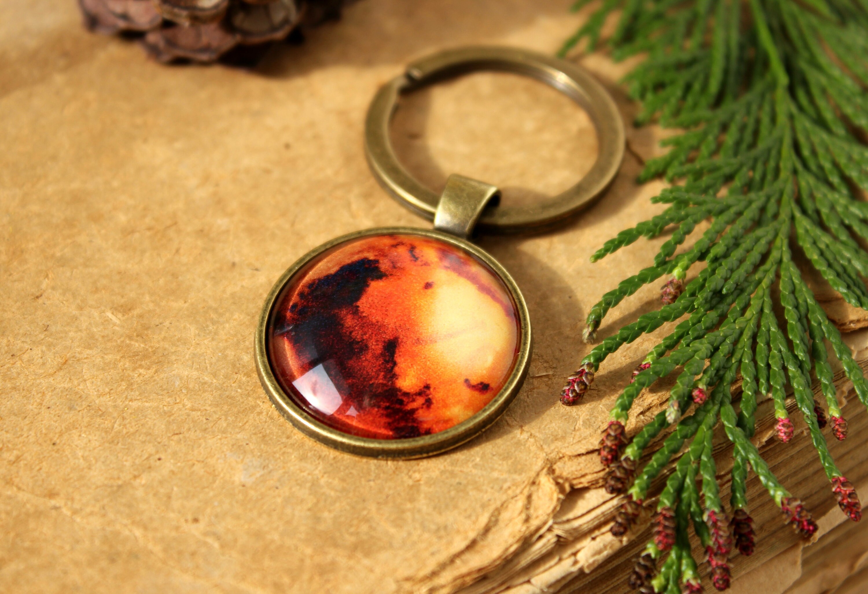 Mars Keychain Galaxy Keychain Space Jewelry Universe | Etsy