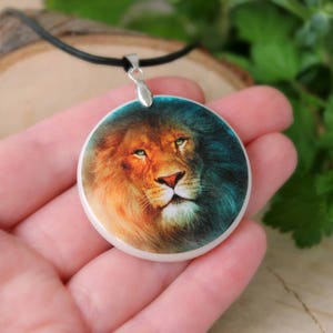 Leo Pendant Zodiac Necklace Animal Theme Necklace Lion Pendant Spirit Animal Pendant Personalized Jewelry image 2