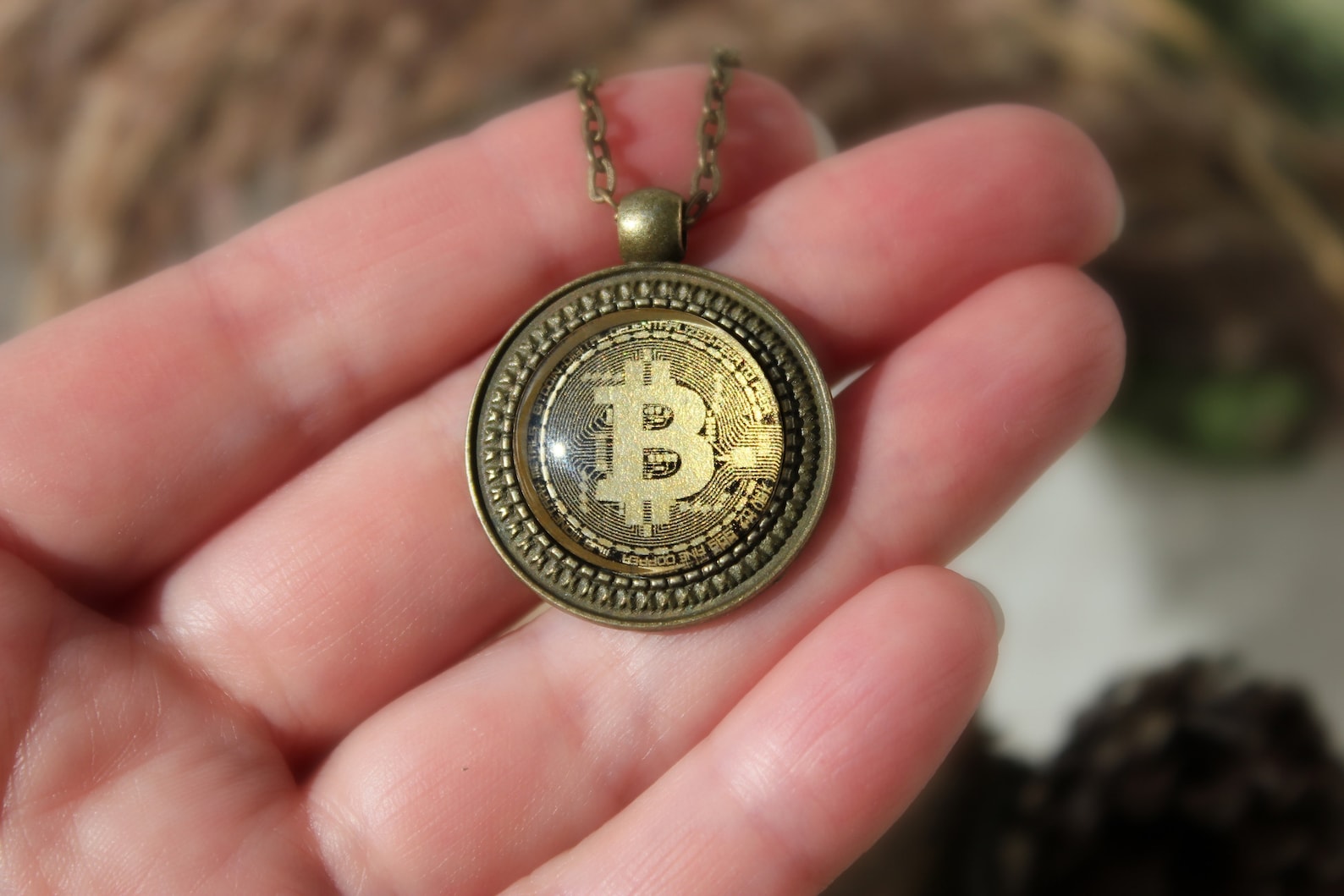Bitcoin Necklace Bitcoin Icon Bitcoin Jewelry Etsy