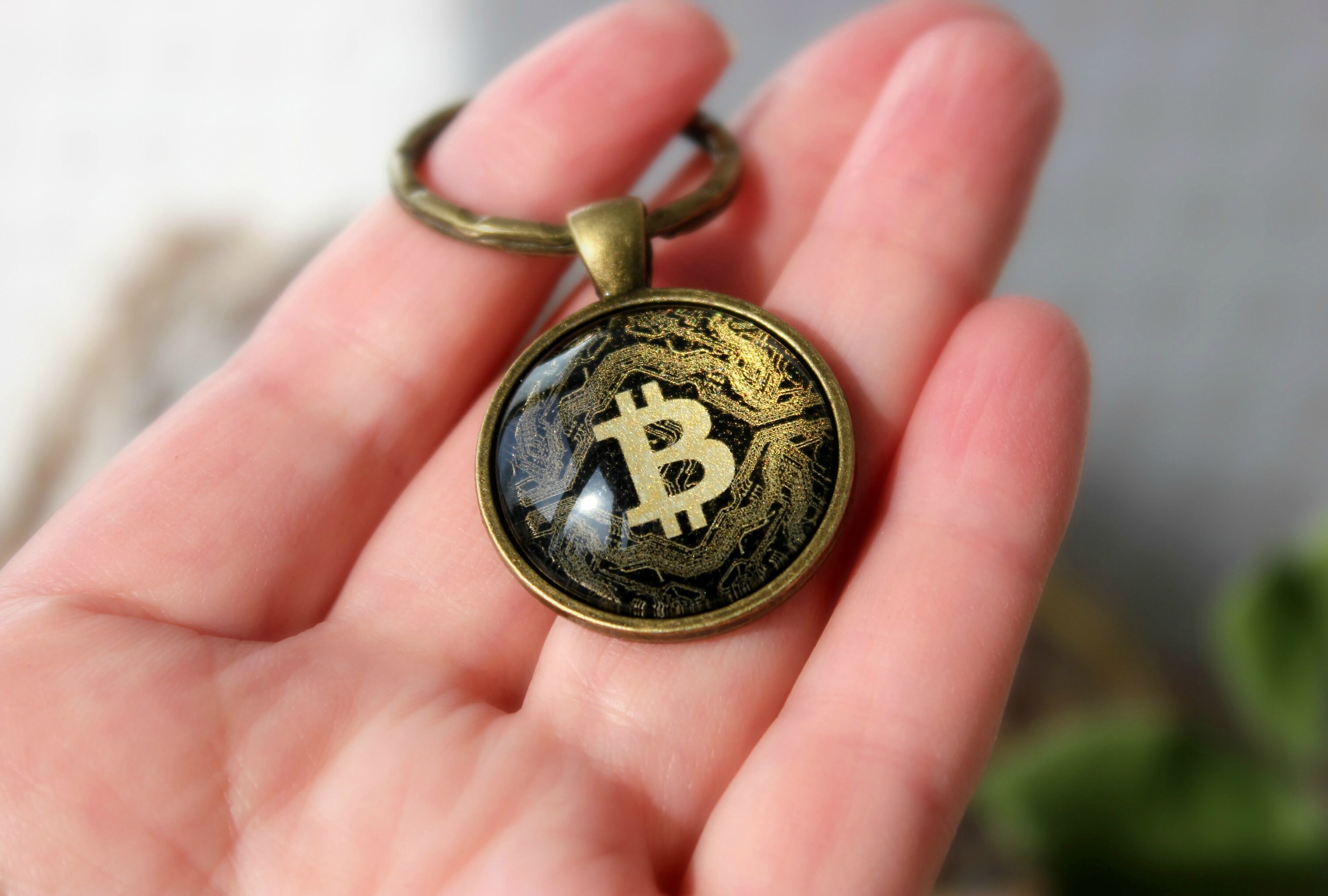 Bitcoin Keychain Bitcoin Keyring Personalized Men Gift Etsy