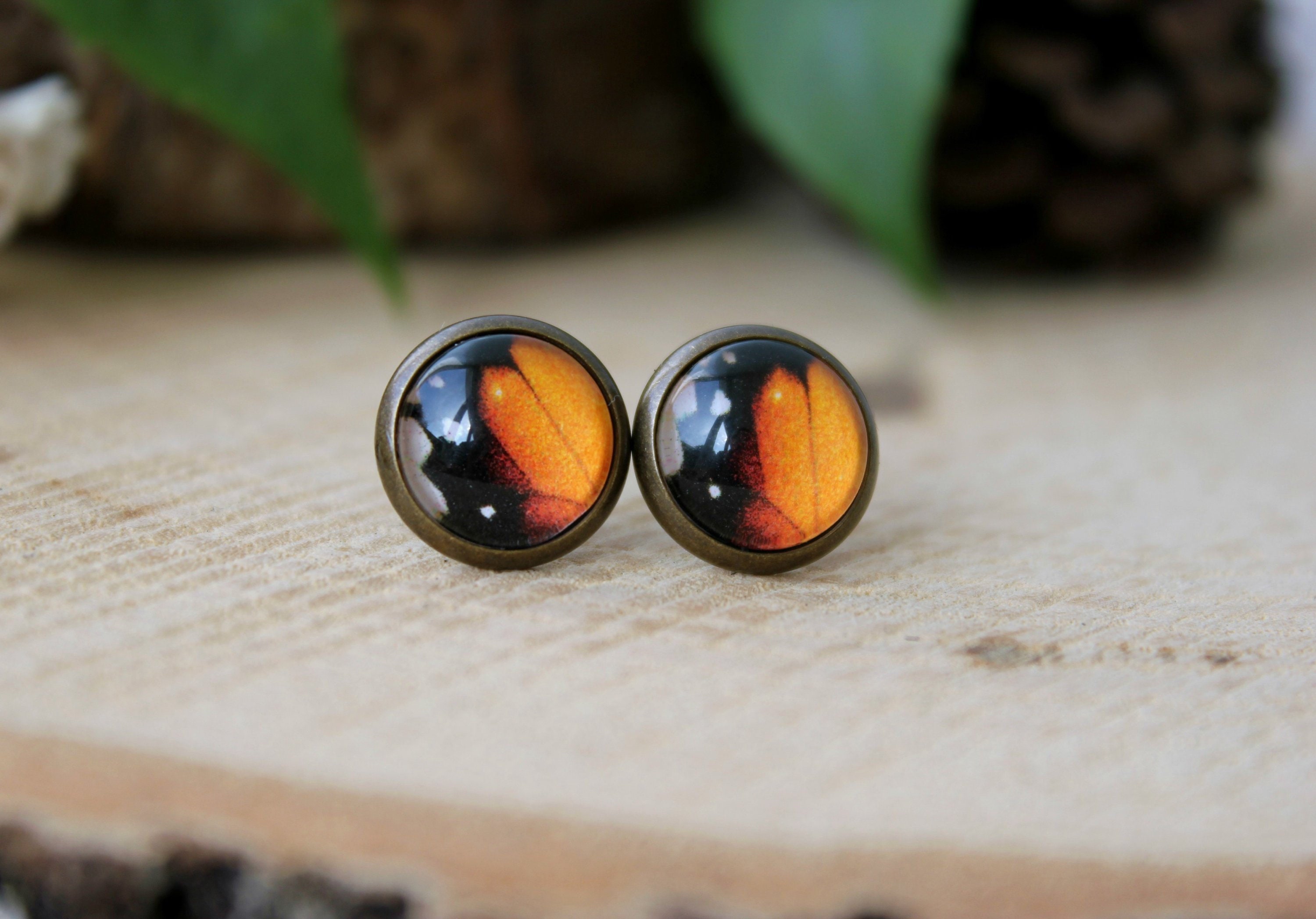 Butterfly Wing Stud Earrings main image 1
