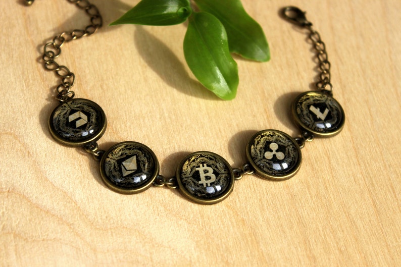 Cryptocurrency Cryptocurrency Jewelry Mens Bronze Bracelet image 0