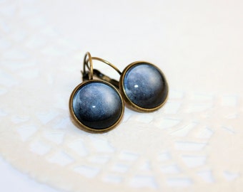 Pluto Earrings | Antique Bronze Earrings | Boho Jewelry | Galaxy Jewelry | Handmade Jewelry | Custom Design | Dangle & Drop Earrings | Space