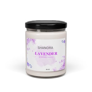 Lavender Scented Soy Candle for Relaxation, Aromatherapy, Bathroom, Home Decor, Gift for Her, Cozy Atmosphere