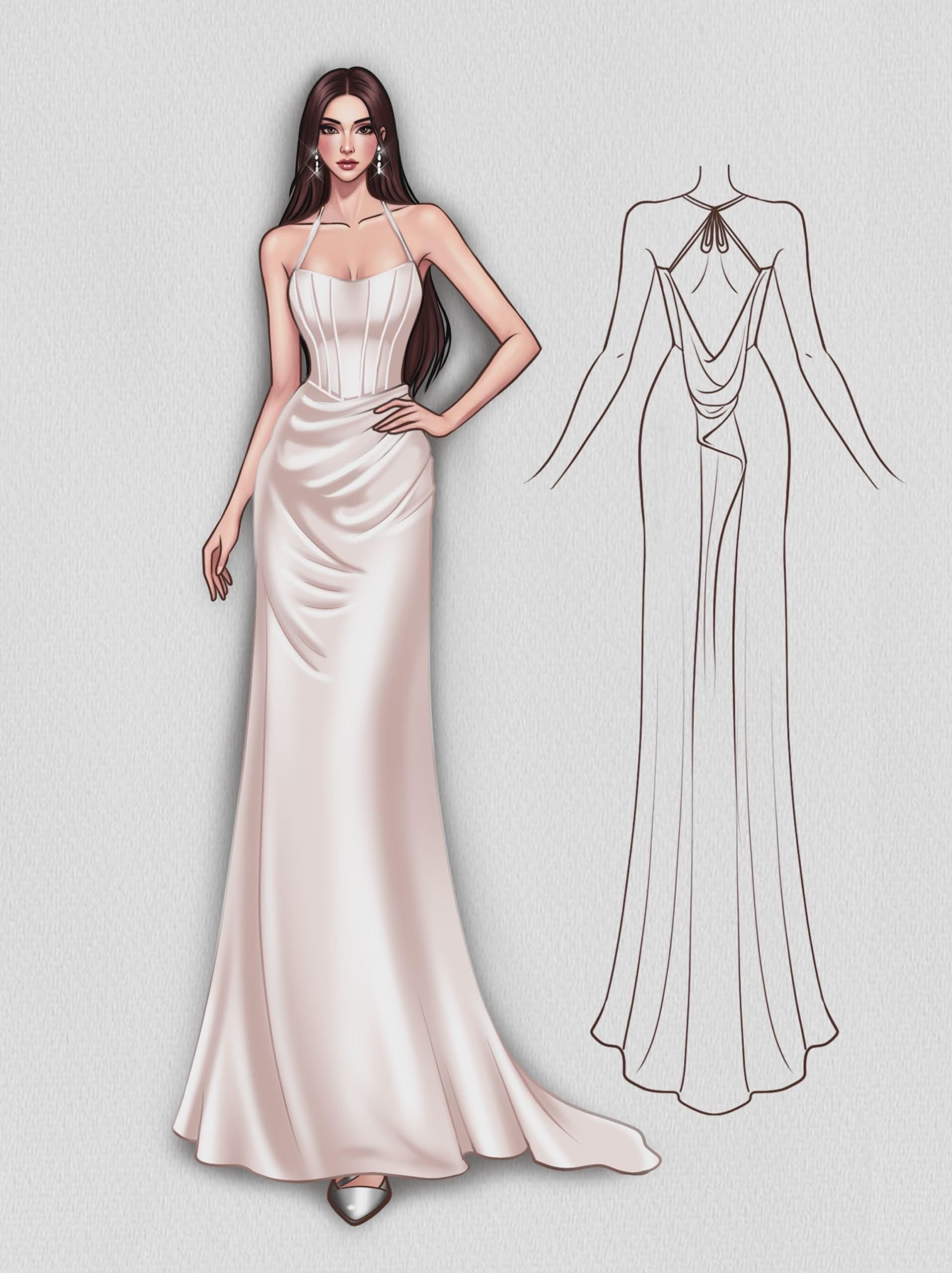 princess polly baby blue dress Dress Sketches main image 1