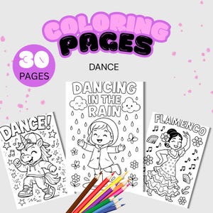 Dance Coloring Pages for Kids: Ballet & Hip-Hop Activity (Digital Download)