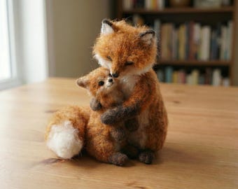 Handmade Needle Felted Bear Figurines, Adorable Wool Teddy Bears Set, Cute Animal Decor, Gift for Kids & Collectors