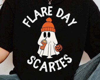 Flare Day Scaries, Chronic Illness and Disability Comfort Colors Shirt Crewneck Disabled Halloween T-Shirt