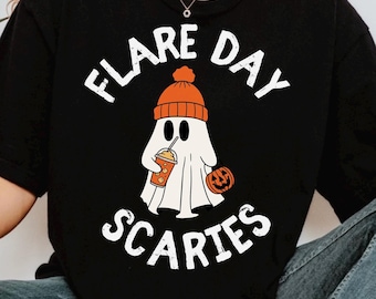 Flare Day Scaries, Chronic Illness and Disability Comfort Colors Shirt Disabled Halloween T-Shirt
