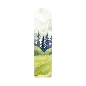 Watercolor Forest Design Bookmark, Gift for Readers, Book Lover&#39;s Accessory, Literary Gift, Eco-Friendly