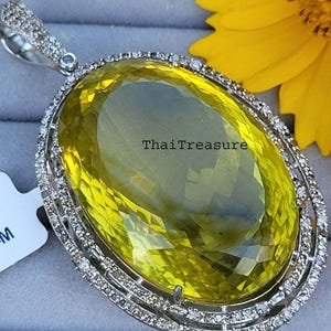 Natural Lemon Topaz Gemstone Handmade Pendant, Sterling 925 Silver Pave Diamond Pendant Gift, Perfect Anniversary Birthday Gift for Wife