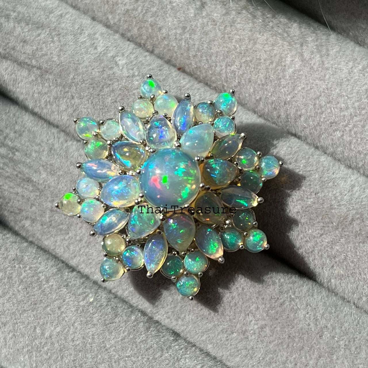 オパール　ブローチ Opal Brooch - Etsy