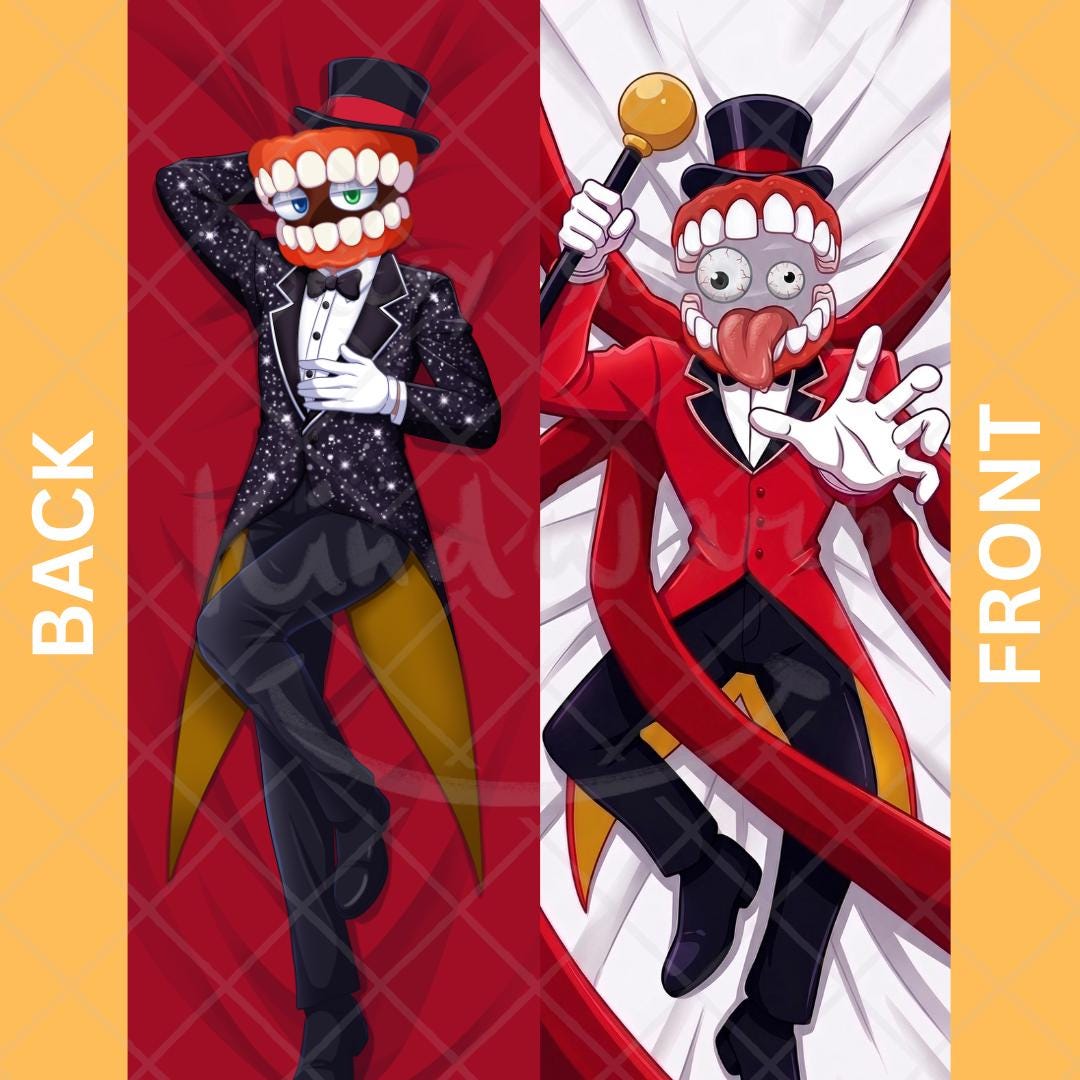 Showman Caine TADC Pillowcase Dakimakura | God Caine 2 Way Tricot 20x59