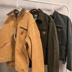 Retro Carhartt J97 CRM Cream Detroit Work Jacket Vintage - halloween unisex jacket - Christmas man&#39;s jacket - birthday gift - halloween gift
