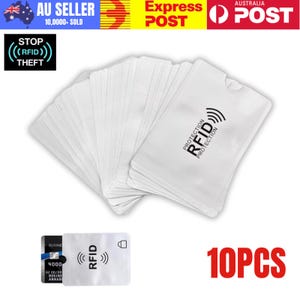 10pcs rfid blocking id credit card protector sleeve holder slim cover anti scan
